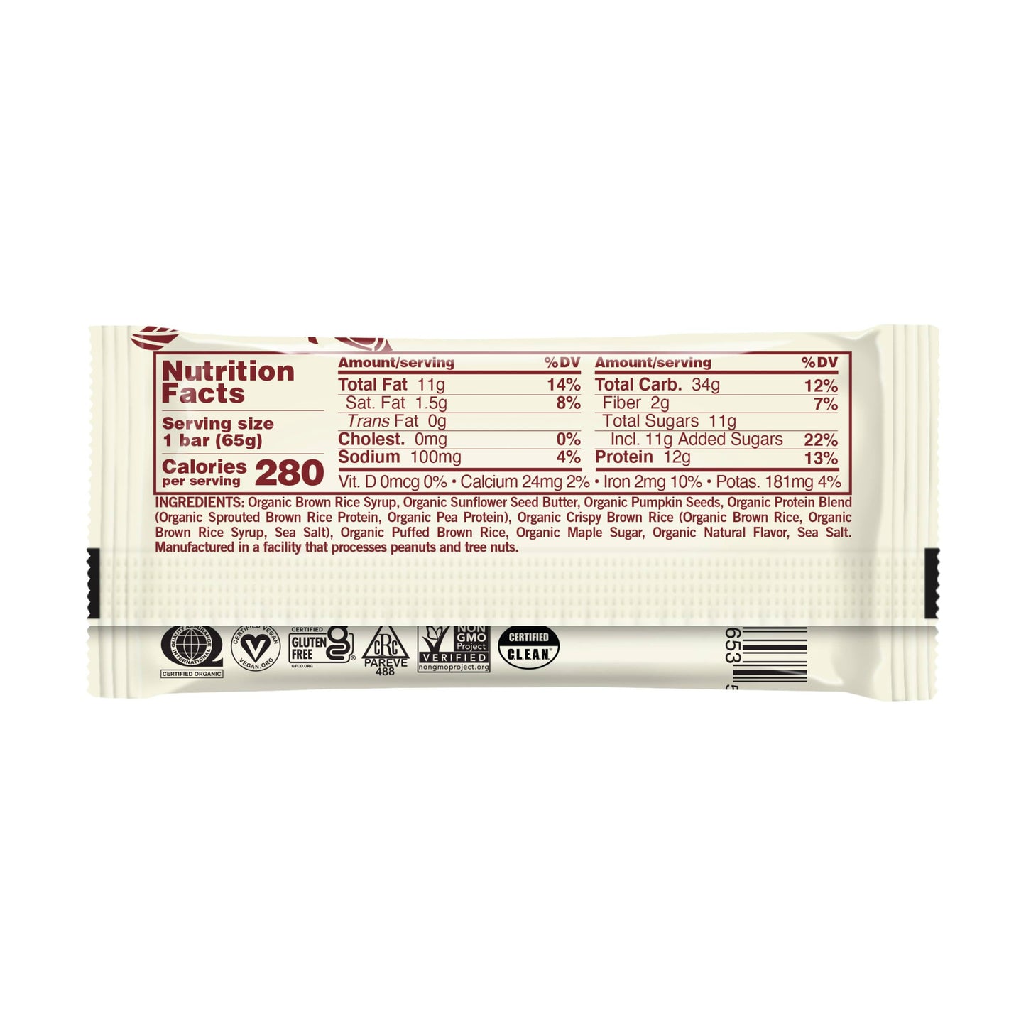 Gomacro Macrobar Organic Vegan Protein Bars - Maple Sea Salt