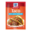McCormick Taco Seasoning Mix, 30% Less Sodium, No MSG Added, No Artificial Flavors, For Tacos, Nachos, Fajitas and More, 1 oz