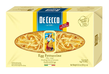 De Cecco Pasta Egg Noodle Fettuccine, 8.8 Ounce - 12 per case.
