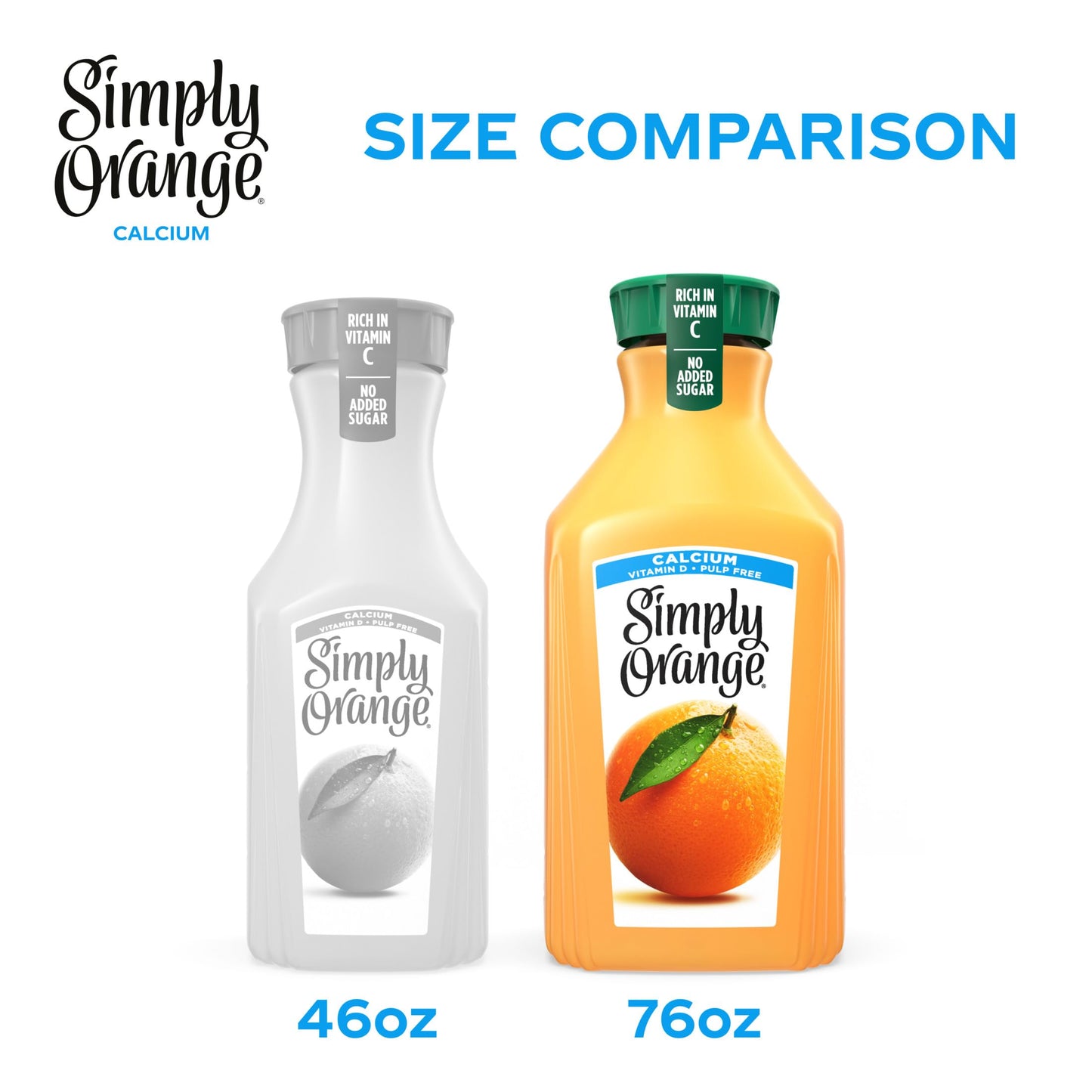 Simply Orange Juice Calcium Bottle, 76 oz bottle
