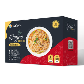 Hethstia Konjac Noodle - Ready-to-Eat Shirataki Angel Hair, Low Carb, Low Calorie, Keto, Vegan, Gluten-Free Asian Ramen, Sugar-F