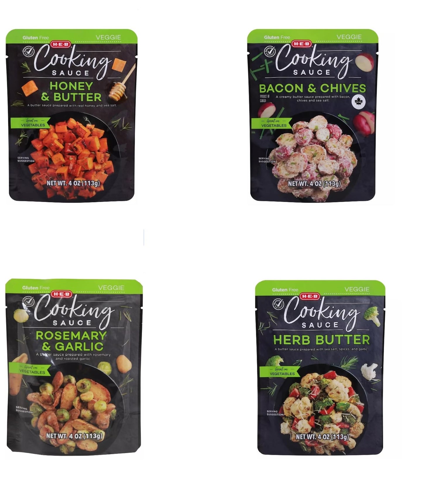 HEB Cooking Sauce Mixes - 4 packages (Vegetable Variety)