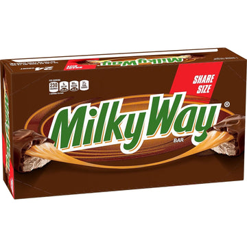 Milky Way Milk Chocolate Sharing Size Candy Bars 3.63 Ounce (Pack of 24)