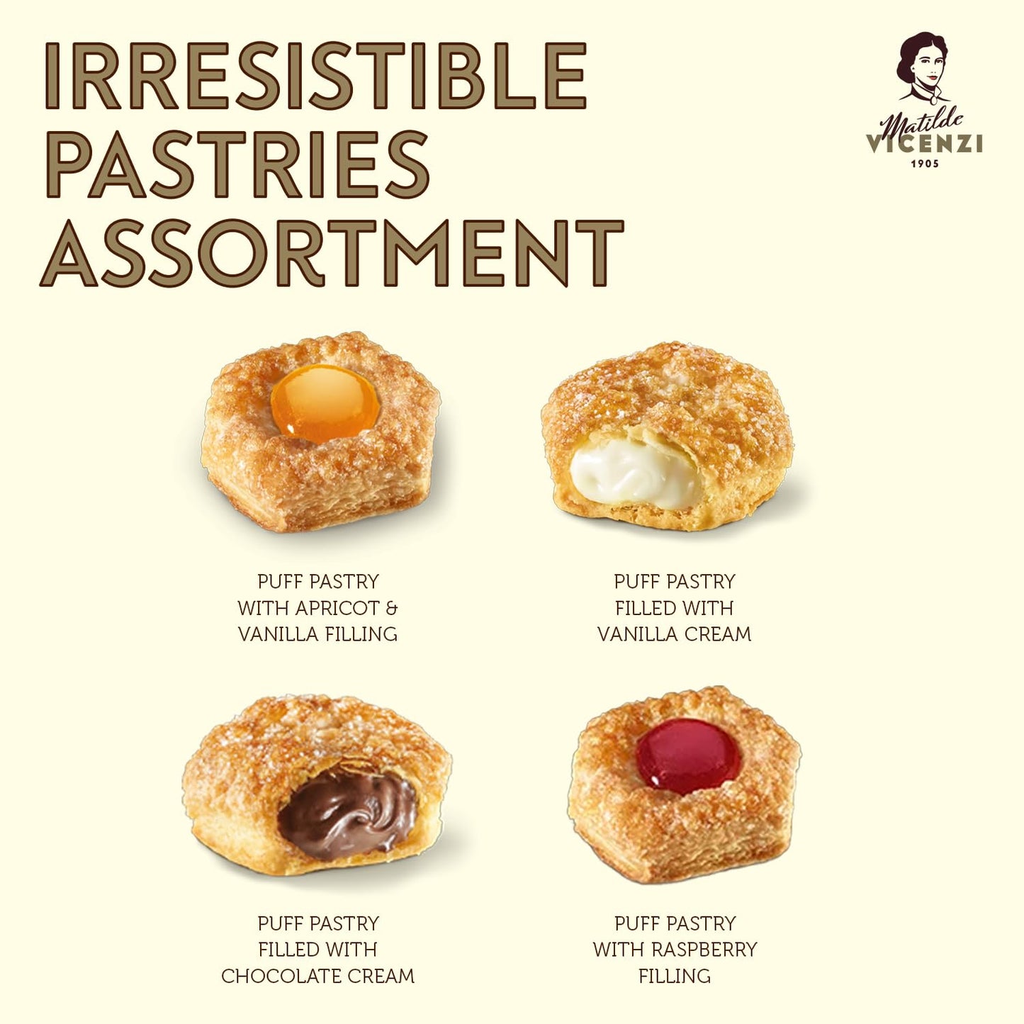Pasticceria Matilde Vicenzi 5 OClock Tea Time Cookie Assortment Gift Tin - Butter Pastries, Chocolate & Vanilla Filled Gourmet