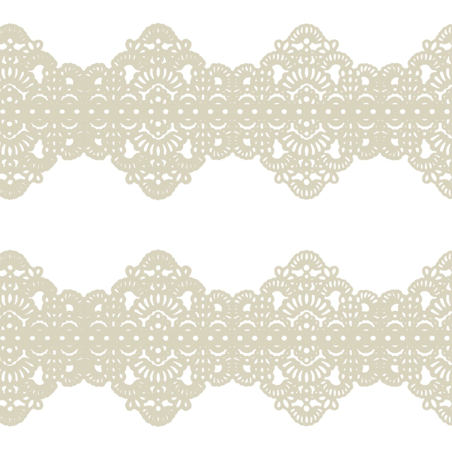FUNSHOWCASE Edible Cake Lace Applique Set, Art Nouveau Style, Ivory White, 14-inch, 10-piece, Model 1321