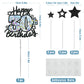 Happy 30Th Birthday Cake Topper, Black Glitter And Gem Patterns Card Stock Cake Toppers, 30 Year Birthday Party Cake Decoration
