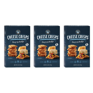 John Wm. Macy - Asiago & Cheddar CheeseCrisps - Hand Crafted, Non GMO, and Nothing Artificial - Made with Real Cheese - 4.5 oz. 