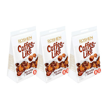 Roshen Caramel Candy ''Coffeelike'' With Coffee-Milky Filling, Kosher And Halal, Delicious, Flavorful Sweets 13.33Oz/378Gr Pack