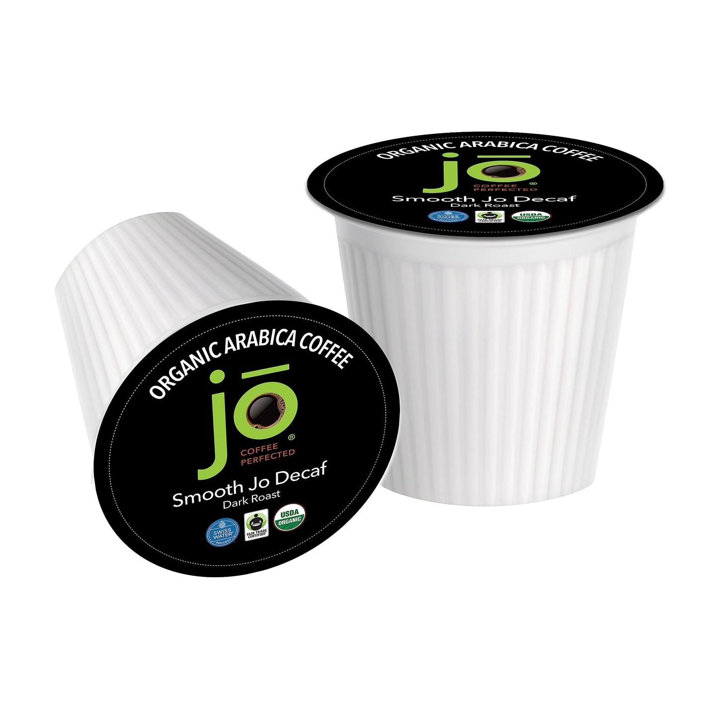 Jo Coffee SMOOTH JO DECAF Organic Dark French Roast K-Cups, 48 Cups, Fair Trade, Gluten Free