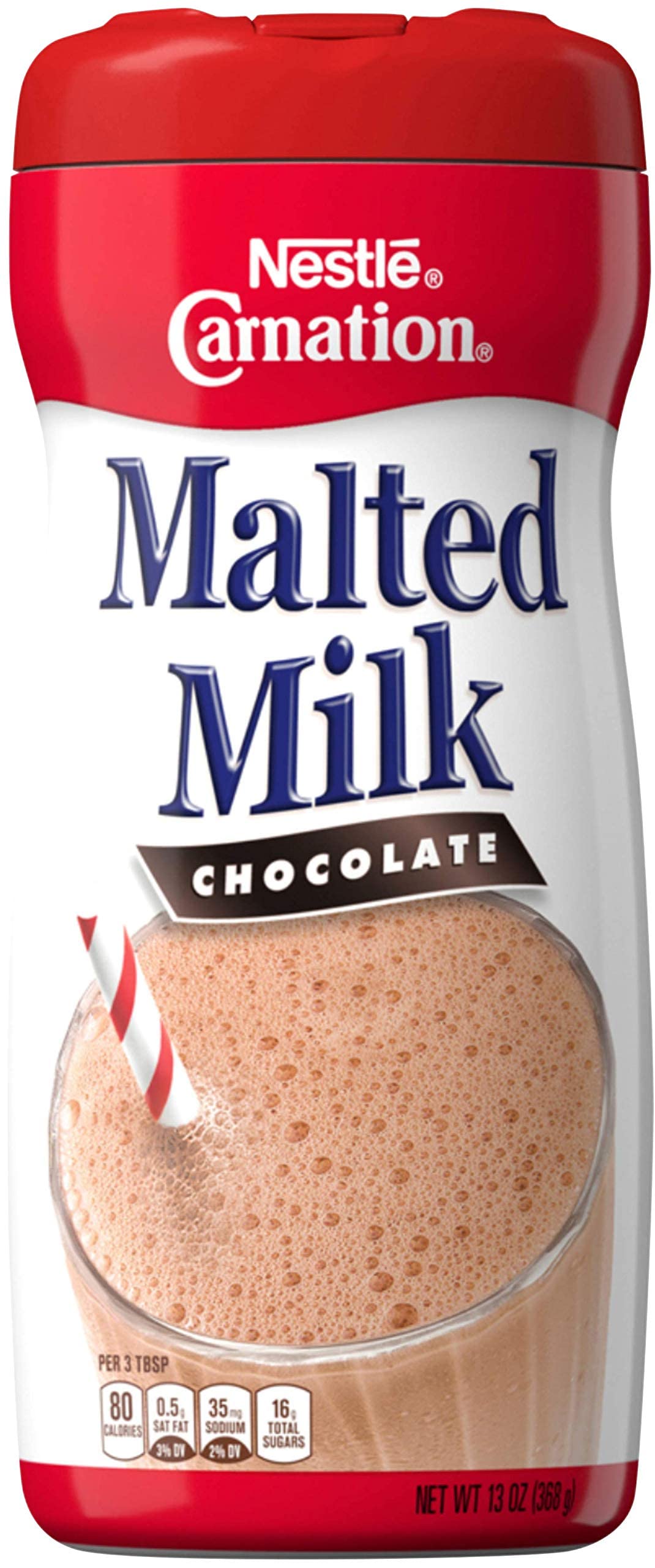 Nestle Carnation Malted Milk Powder, Chocolate And Original Flavor Bundle, 13 Oz Containers (2 Items)