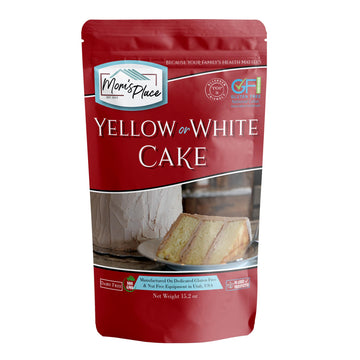 Mom's Place Gluten-Free Yellow/White Cake Mix - Nut Free, Dairy Free, Corn Free & Soy Free, dessert baking mix, 15.2 oz