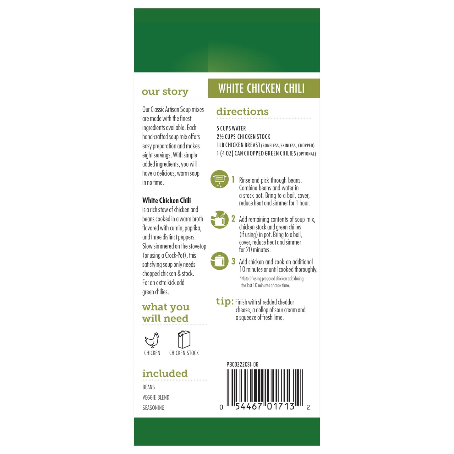 Canterbury Naturals Artisan Soup Mix, White Chicken Chili, Non-Gmo, Makes 8 Servings (10.4 Ounce (Pack Of 6))