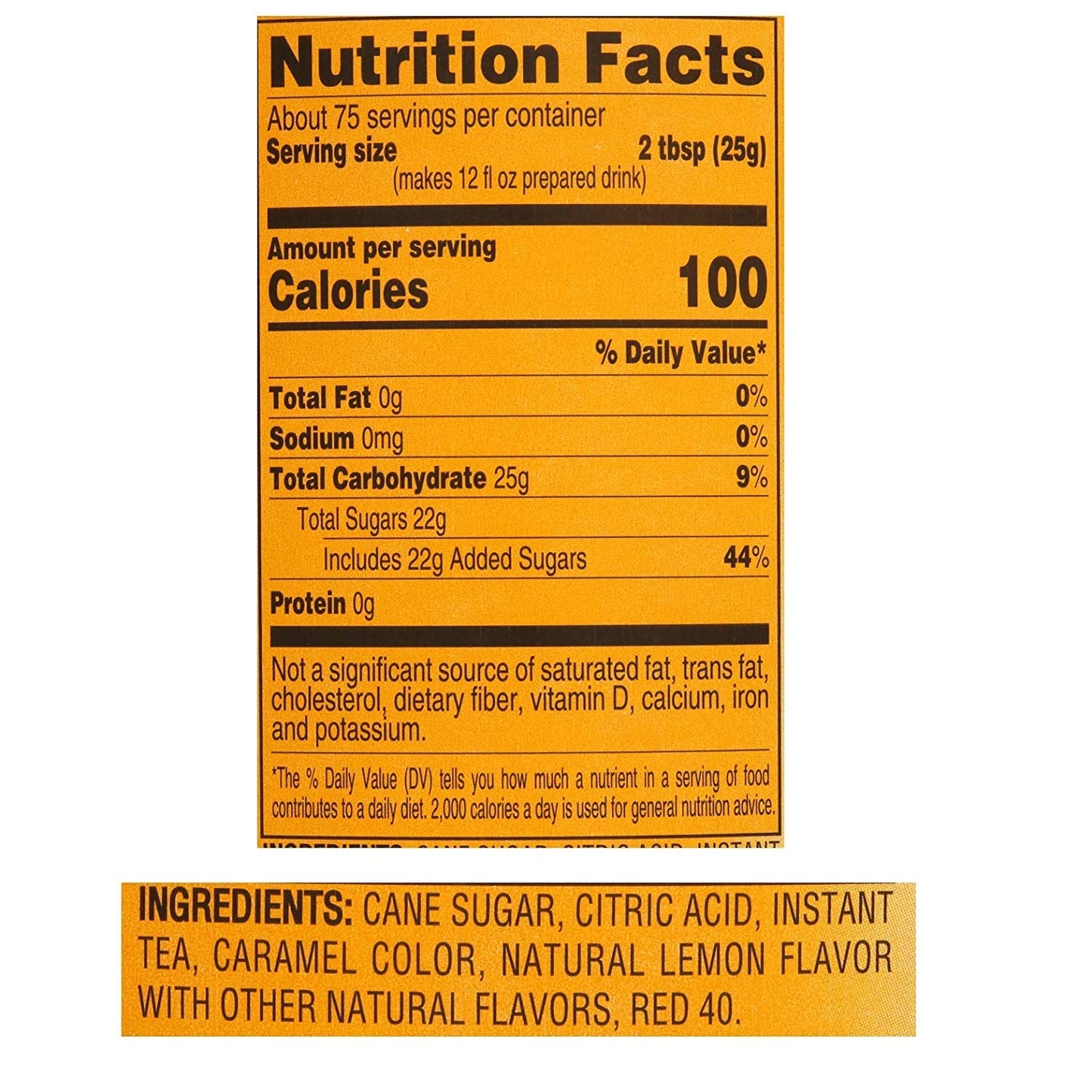 4C Powdered Drink Mix, Lemon Tea, Family Size Cannister, 28 Quarts (Pack of 3)