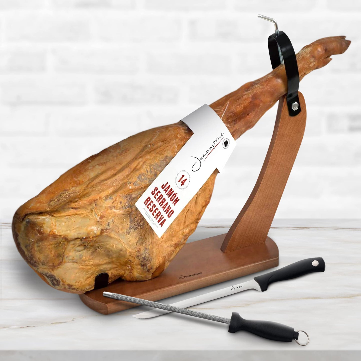 Jamonprive Ham Stand Spain - Jamonero Ham Holder for Spanish Hams and Italian Prosciutto