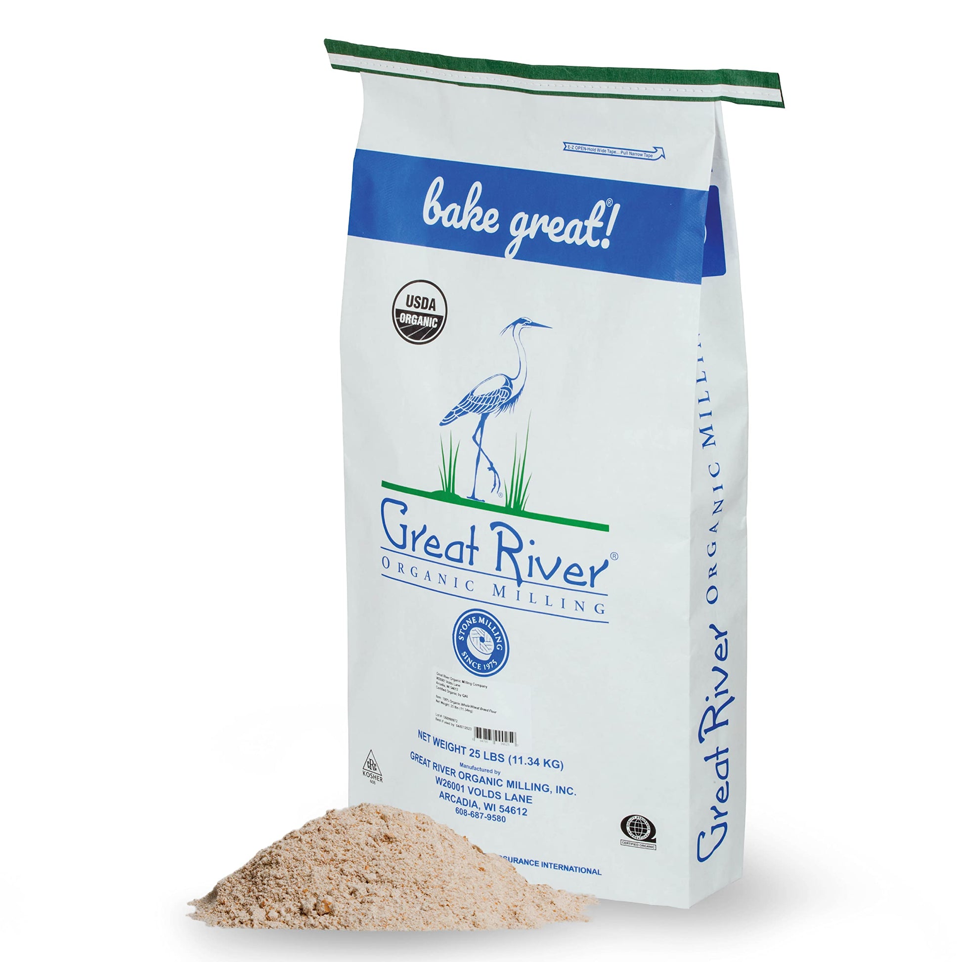 Great River Milling Organic Spelt Flour, Stone Ground, 400 Ounce, Model ZQB-7154