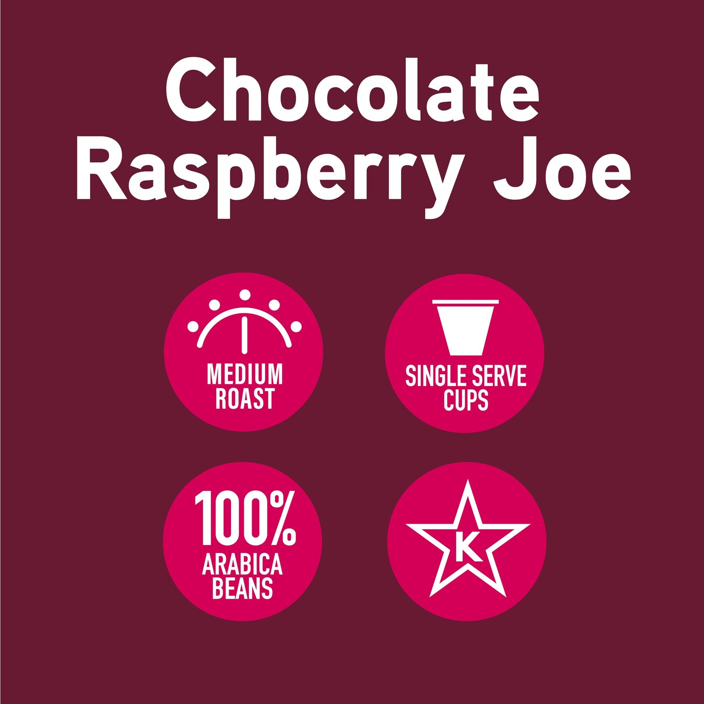 Joe Knows Coffee Single Serve Pods, Chocolate Raspberry Flavor, 48 Count