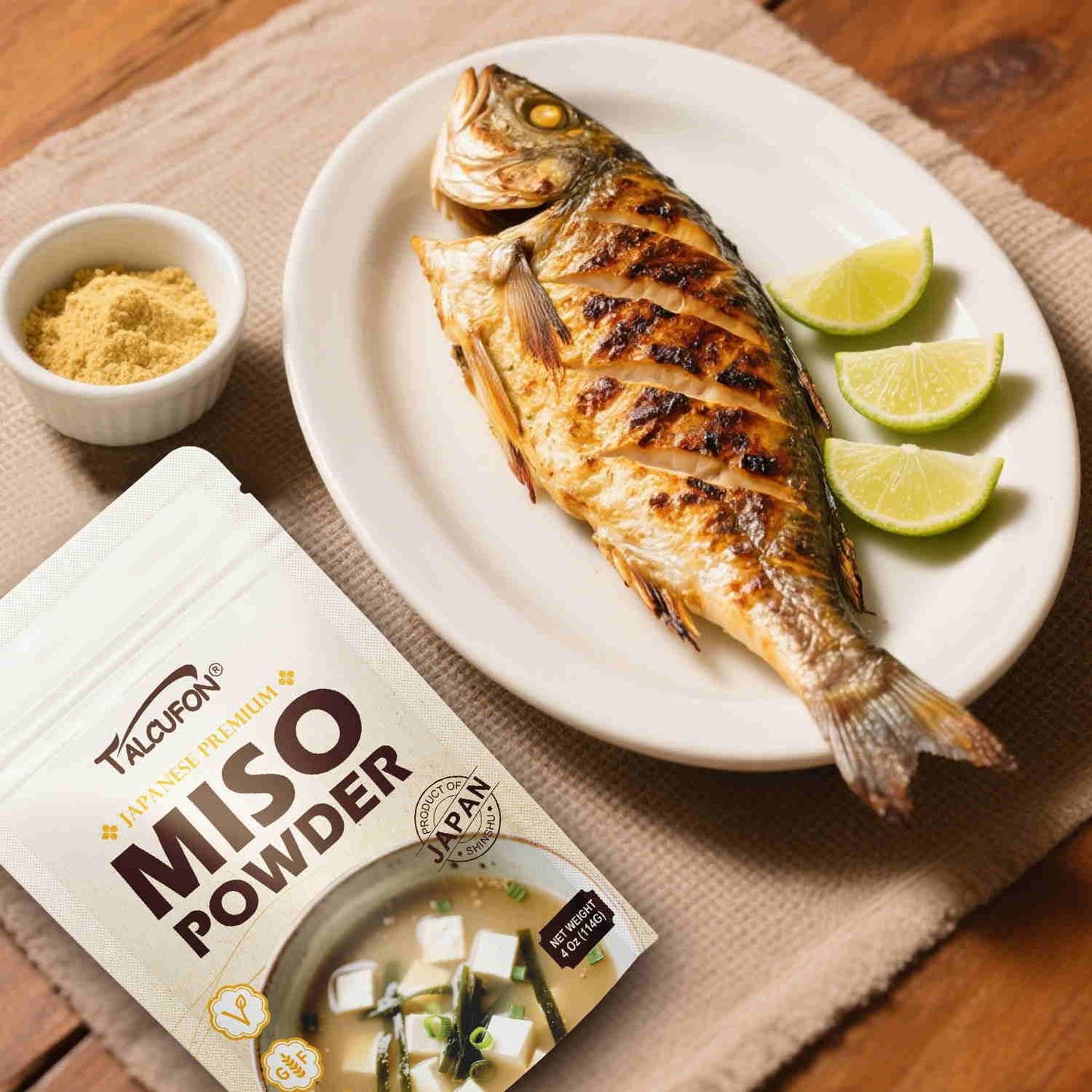 TALCUFON Miso Powder Japanese Freeze-Dried White Miso, Gluten-Free, Vegan, No Additives, Ready to Use for Ramen, Miso Soup, Simm