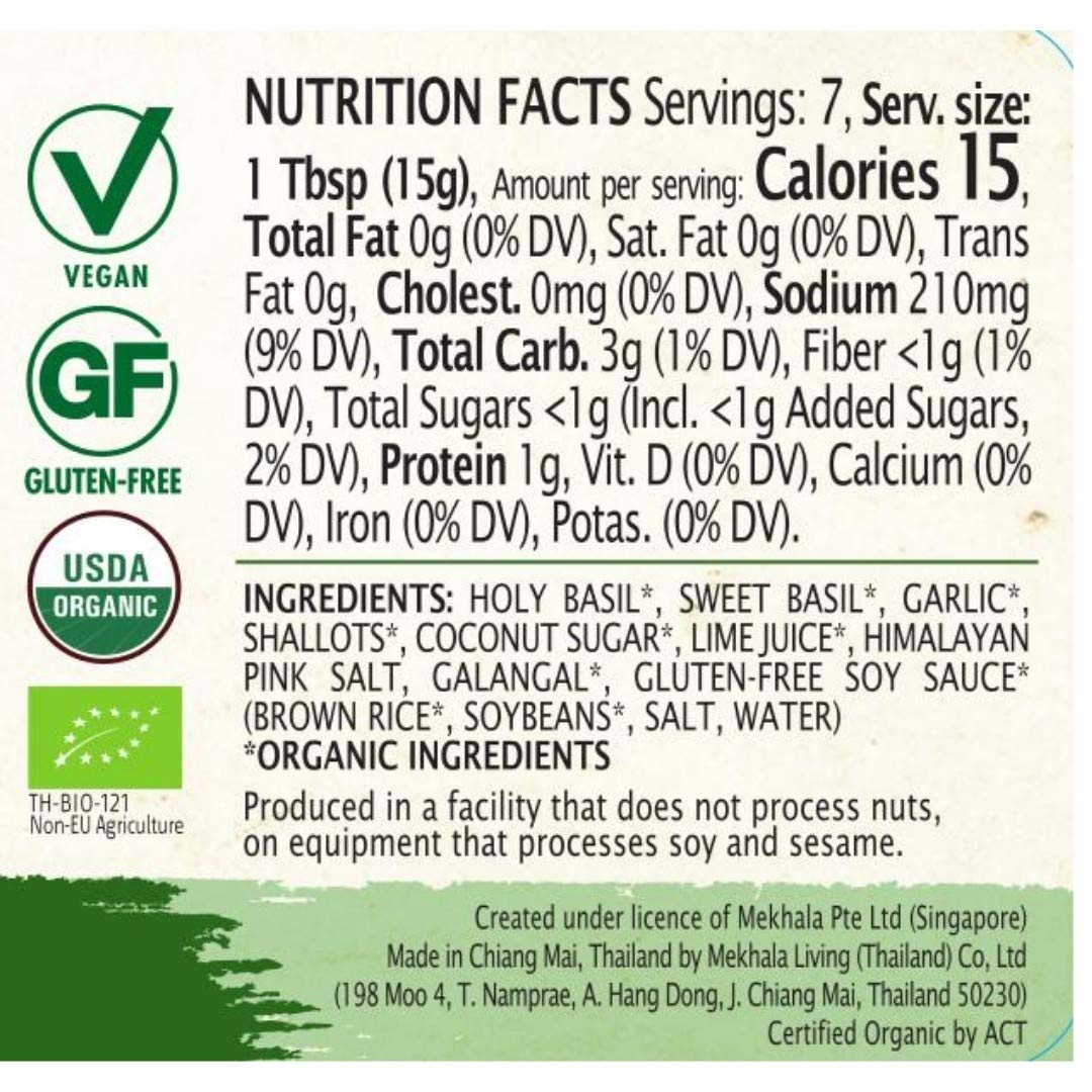 Mekhala Organic Gluten-Free Thai Basil Garlic