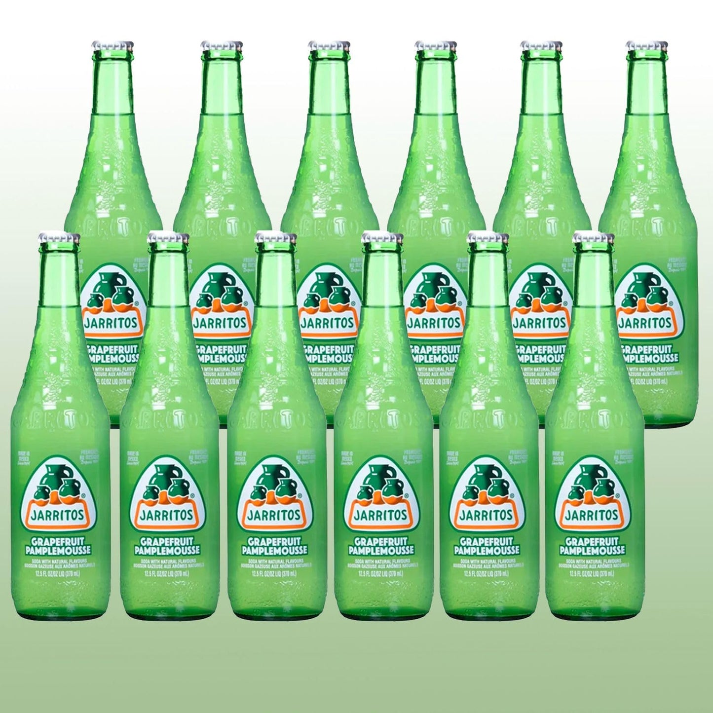Jarritos Grapefruit Mexican Soft Soda Drink 12 Fl Oz Glass Bottles 12 Pack