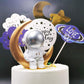 Sumerk Resin Astronaut Cake Toppers Outer Space Cake Toppers Spaceman Birthday Party Cake Decorations Astronaut Figurine Ornamen
