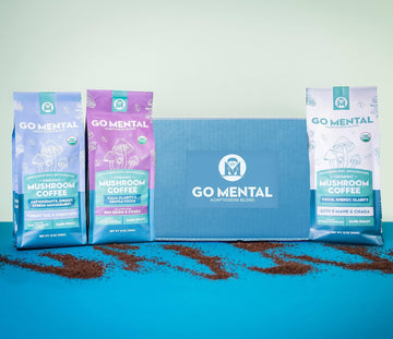 Organic Mushroom Coffee 3 Bag Gift Box Set, Lion'S Mane & Chaga, Red Reishi & Chaga Decaffeinated, Turkey Tail & Cordyceps, Immu