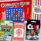 Game Night Gift Basket For Family, Kids, Teens & Adults | Playing Cards & Classic Games 4 In A Row, Candy & Snacks Gift Box For