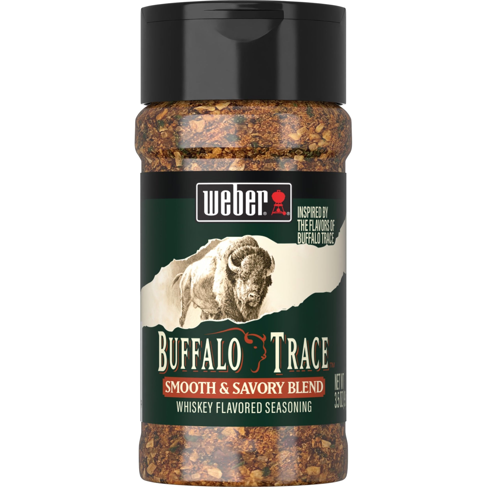 Weber BBQ Seasoning, Buffalo Trace Whiskey Flavor, 3.5 oz, Model 1165025