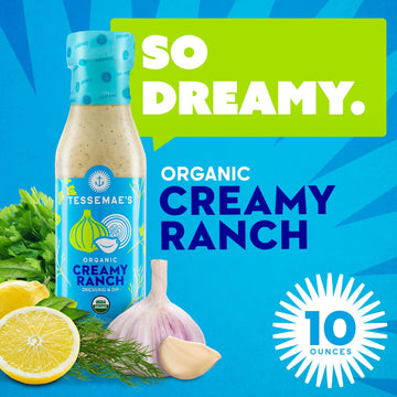Tessemae'S Organic Creamy Ranch Dressing, 10 Oz