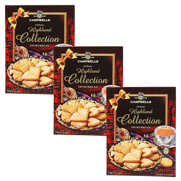 Campbells Shortbread All Butter Highland Collection Assorted Cookies | Scottish Assortment Cookies Box | Buttery Scotland Biscui