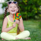 Fruidles Jumbo Rainbow Twists and Swirls Lollipop Mix, Mixed Fruit Flavor, 10 & 8.5, Individually Wrapped, 24-Pack