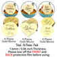 AiQi Bakes Happy Mothers Day Cupcake Toppers, 24 Pieces, Gold Mirror Acrylic, Circle Hexagon Heart Shapes, Model AQHMD-X24