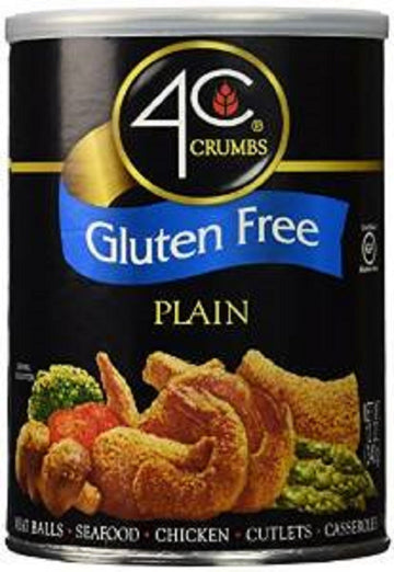 4C Premium Gluten Free Bread Crumbs, Plain 1 Pack, Regular & Gluten Free, Flavorful Crispy Crunchy, Value Pack