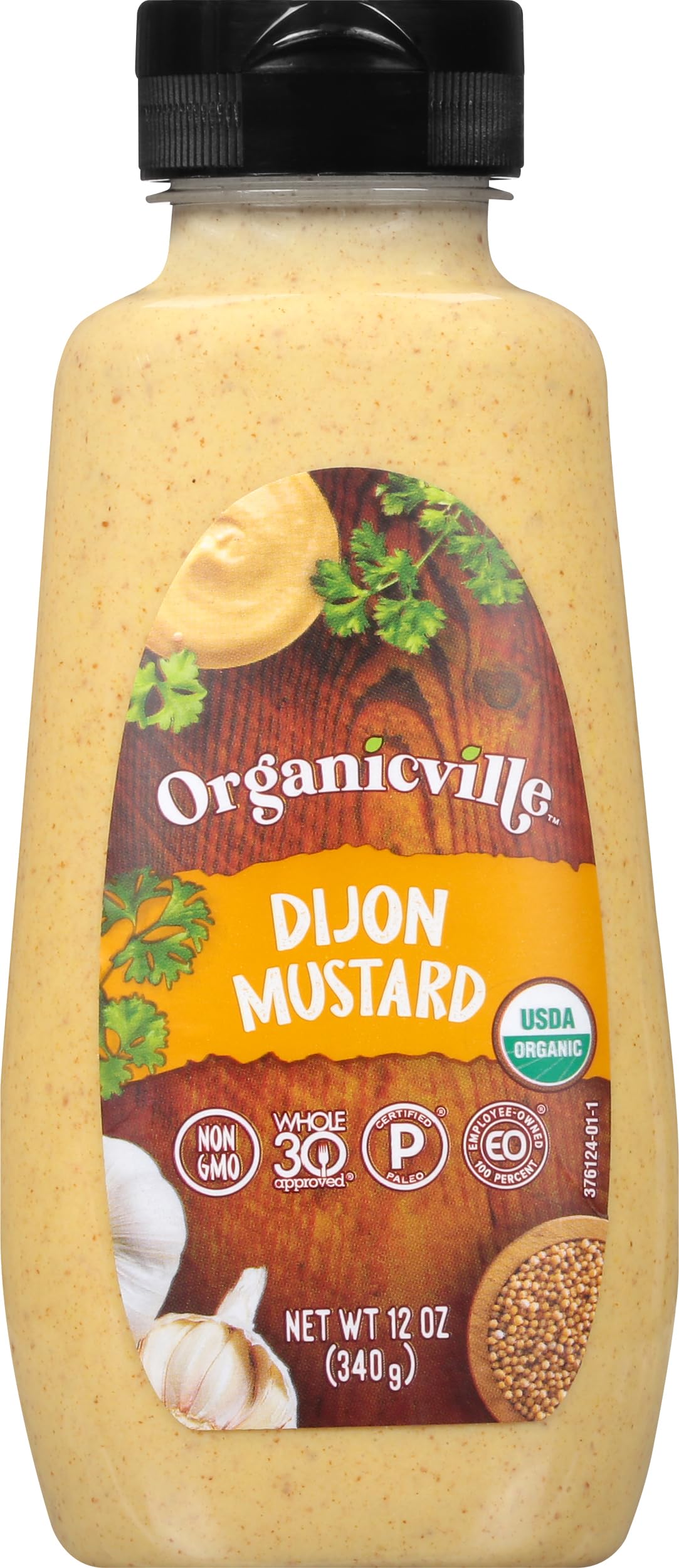 Organicville Dijon Mustard - Mustard Dijon Organic, Dijion Mustard, Vegan, Paleo, Usda Organic, Non-Gmo, Keto Mustard, Whole 30,