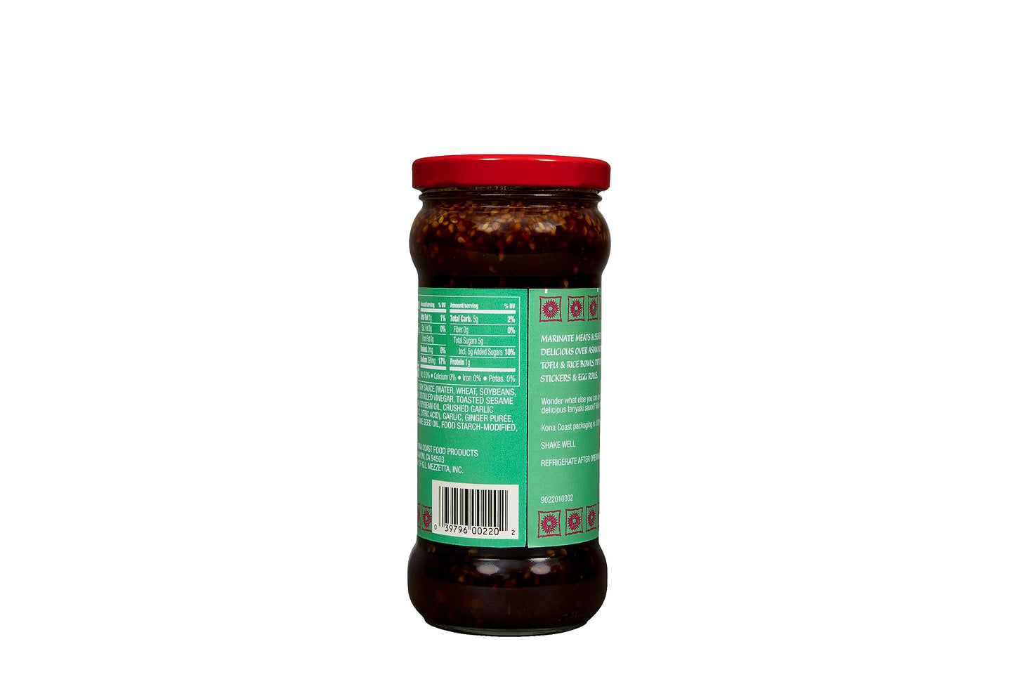 Kona Coast Island Teriyaki Marinade & Grilling Sauce | Artificial Flavor & Color Free | 15 Ounce Jar (Pack Of 6)