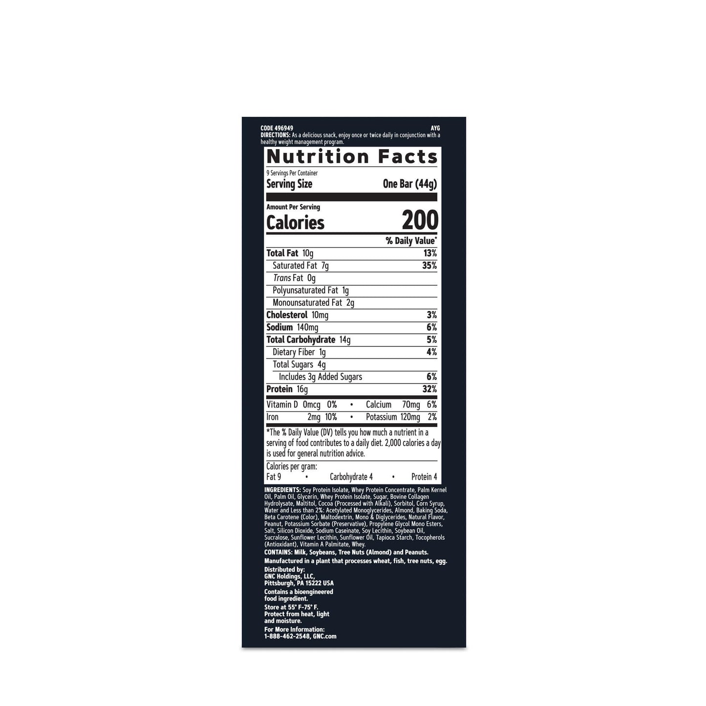 Gnc Total Lean Layered Lean Bar|Hunger Satisfying - High Protein Snack Bar | Whipped Chocolate Mousse - 9 Bars