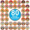 Crazy Cups Flavored Decaf Coffee Pods Variety Pack Compatible with Keurig K Cups malt-inspired  80 Count  Assorted Decaffeinated Flavored Coffee Sampler