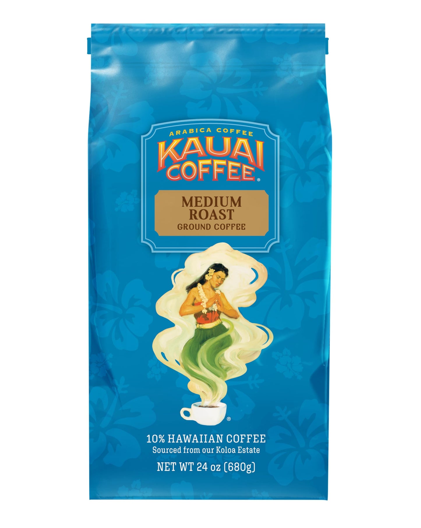 KAUAI COFFEE Medium Roast Gourmet Arabica Coffee, 24 Ounce, Koloa Estate, Bold Rich Blend