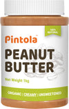 All Natural Organic Roasted Peanut Butter Spread (creamy) Unsweetened 1kg (35.27 OZ) By Pintola