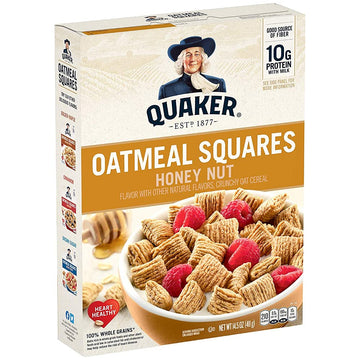 Quaker, Oatmeal Squares, Honey Nut, 14.5 Oz
