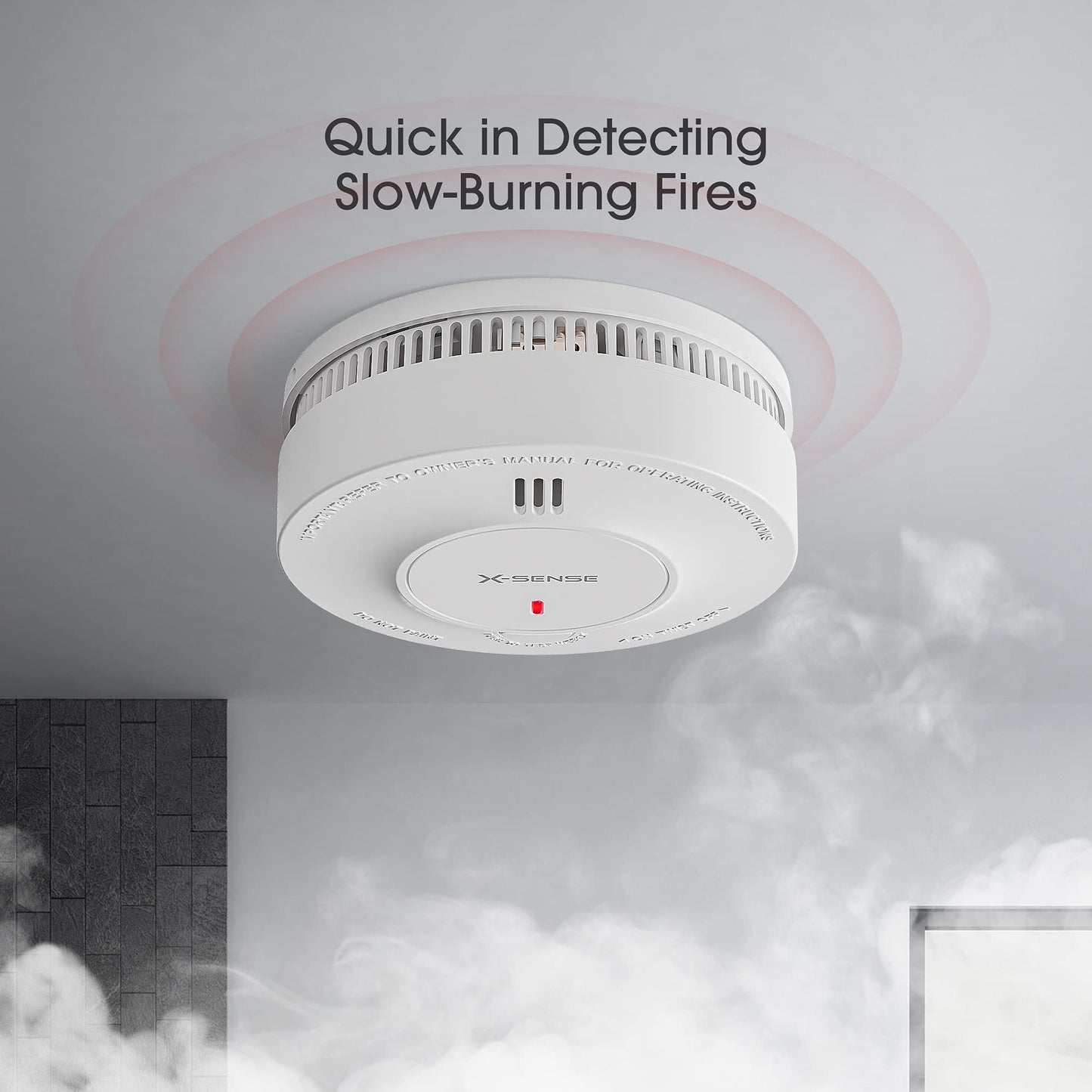 X-Sense Smoke Alarm, 10-Year Battery Fire Alarm Smoke Detector With Led Indicator & Silence Button, Sd2J0Ax, Pack Of 5