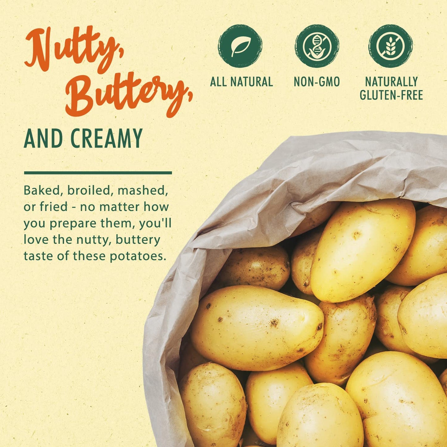 Melissa'S Baby Dutch Yellow Potatoes, Fresh Baby Potatoes, Year-Round Baby Dutch Yellow Potatoes In A Bag, 3Lbs (2X 1.5Lb Bags)