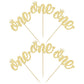 Gyufise 24 Pack One Cupcake Toppers Gold Glitter First Birthday Decorations For Kids Boy Girl First Birthday Party Decoration Supplies