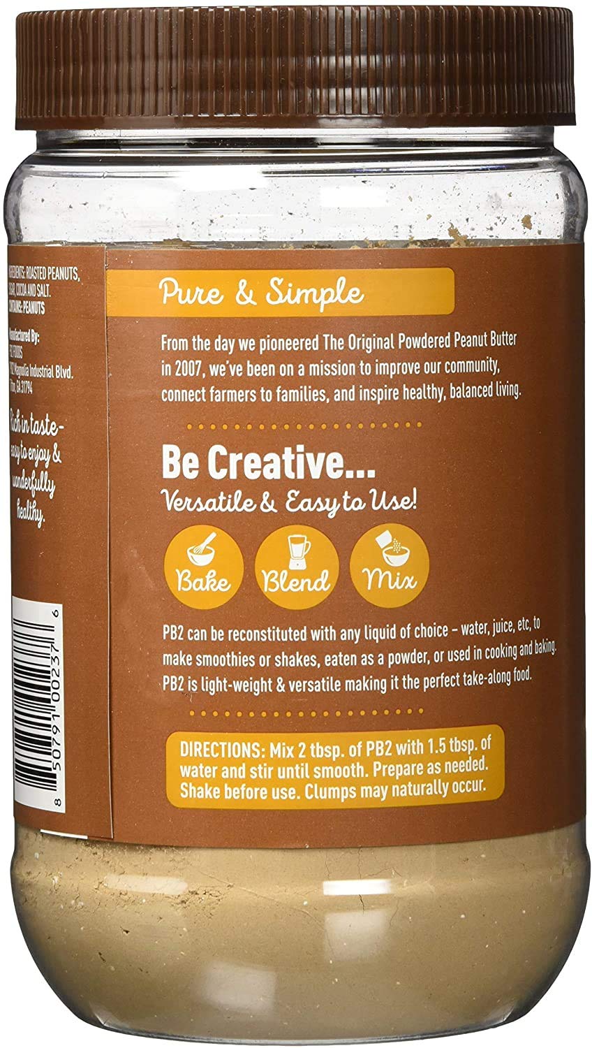 PB2 Foods PB2 Peanut Butter in Chocolate Powder (6 x 454g)