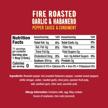 Melindas Fire Roasted Garlic & Habanero Hot Sauce - Made With Garlic, Roasted Fresh Peppers, Lime Juice - Richy & Smoky Habanero