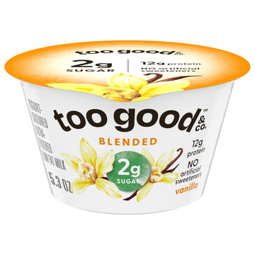 Two Good Low Fat Greek Yogurt, Vanilla, Lower Sugar, Gluten Free, With 2g of Sugar, 5.3 oz.