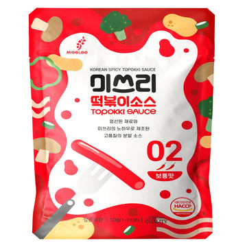 MISSLEE Tteokbokki Sauce Mix (1 Pack, 2 Servings), Level 2 Original, Authentic Korean Sauce for Rice Cakes, Stir-Fries & More wi