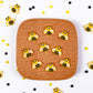 Milovin Edible Bee Cake Decorations, 16 pcs for Cupcakes, Ice Cream, Cookies, Macaron - Yellow Bee