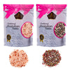 Cerez Pazari Rainbow Peppercorn Blend 12 Oz And Himalayan Pink Salt (Coarse Grain) 2 Lbs, Whole Black, Pink, Green, White Color