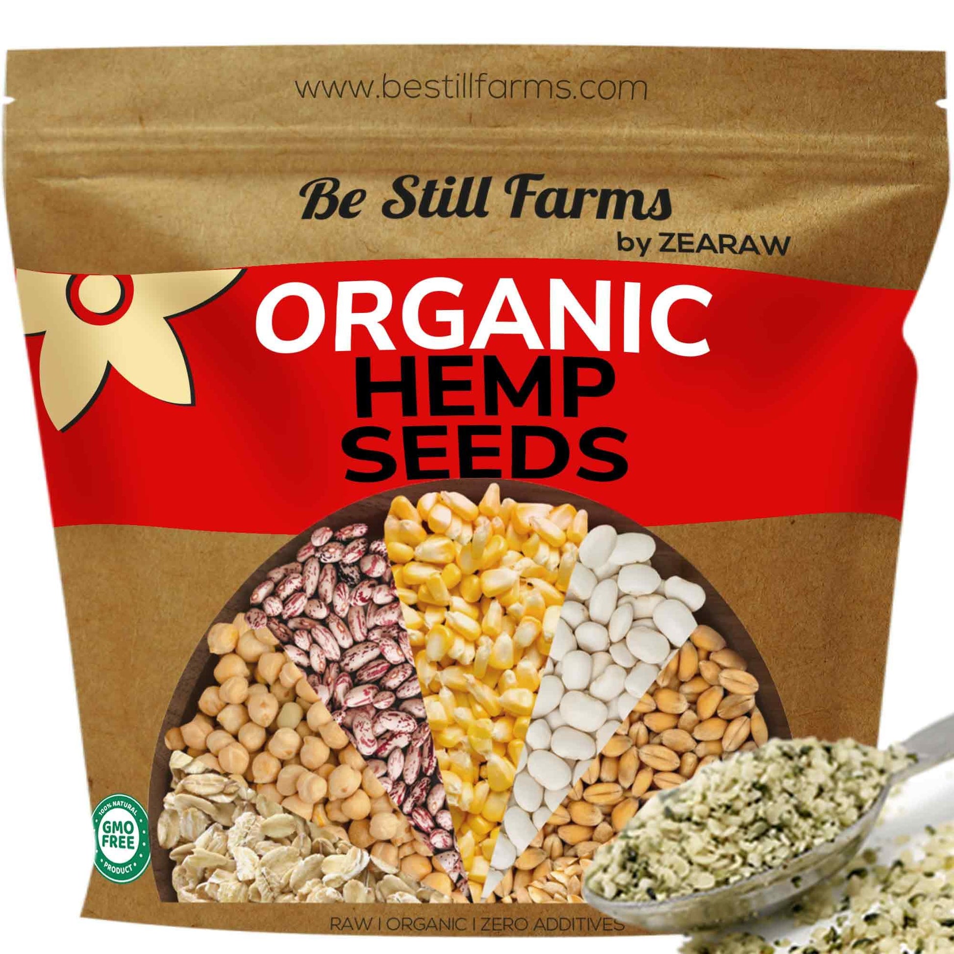 Hemp Seeds Organic Bulk 2.8Lb - Raw Shelled Hemp Seeds By Be Still Farms - Usda Organic | Usa Grown | Non-Gmo | Gluten Free | Vegan |Hulled Hempseeds