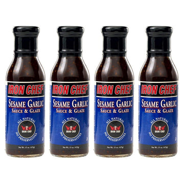 Iron Chef Sesame Garlic Sauce and Glaze,, 4 Count (pack Of 4)